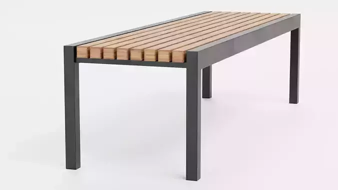 Modern Outdoor Bench V1
