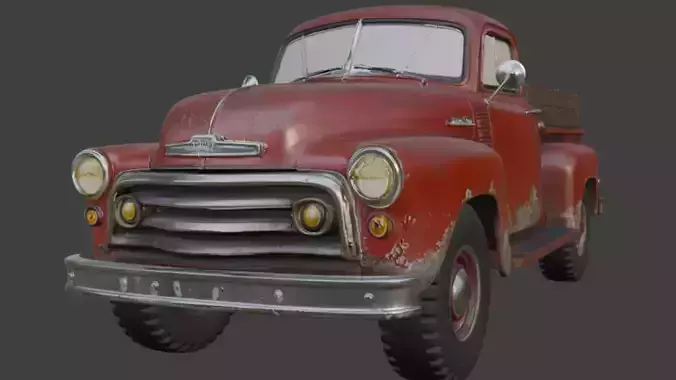 Rusty Pickup Truck 3D Model