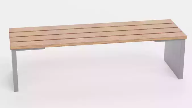 Modern Outdoor Bench V3