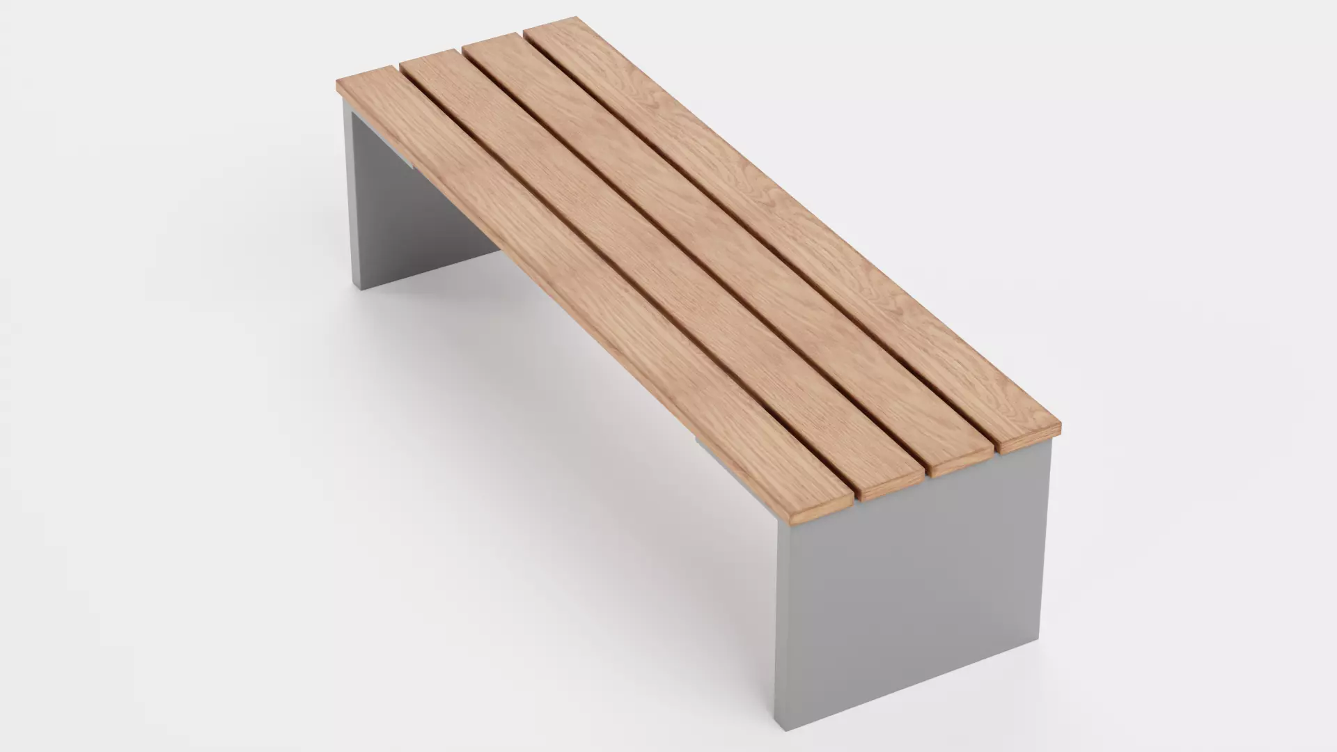 -Garden Bench V3- Low-poly 3D model_5