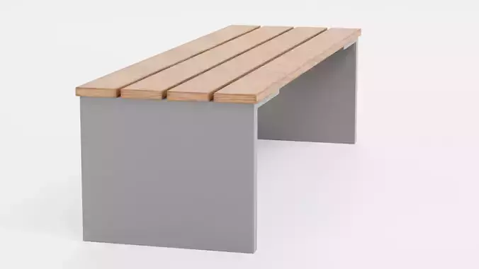 Modern Outdoor Bench V3