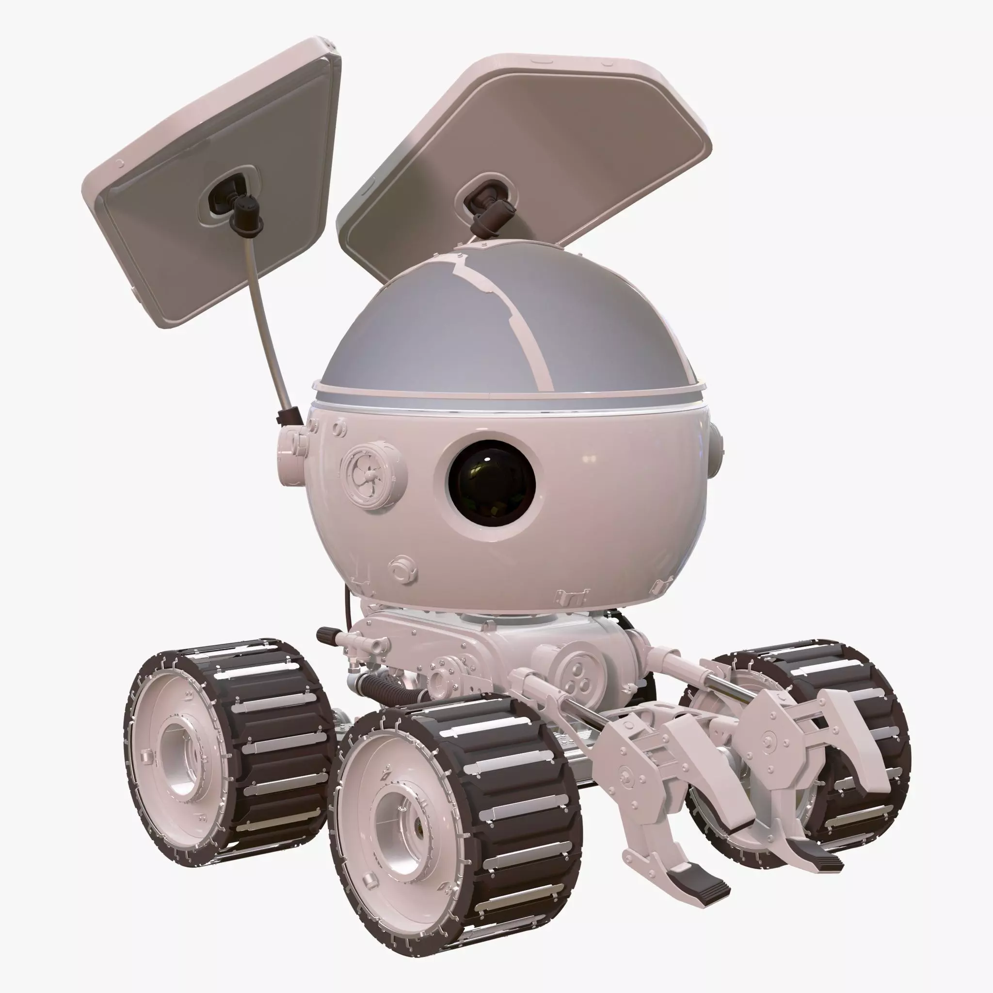 Sci-Fi Spherical Exploration Rover M1 3D model_2