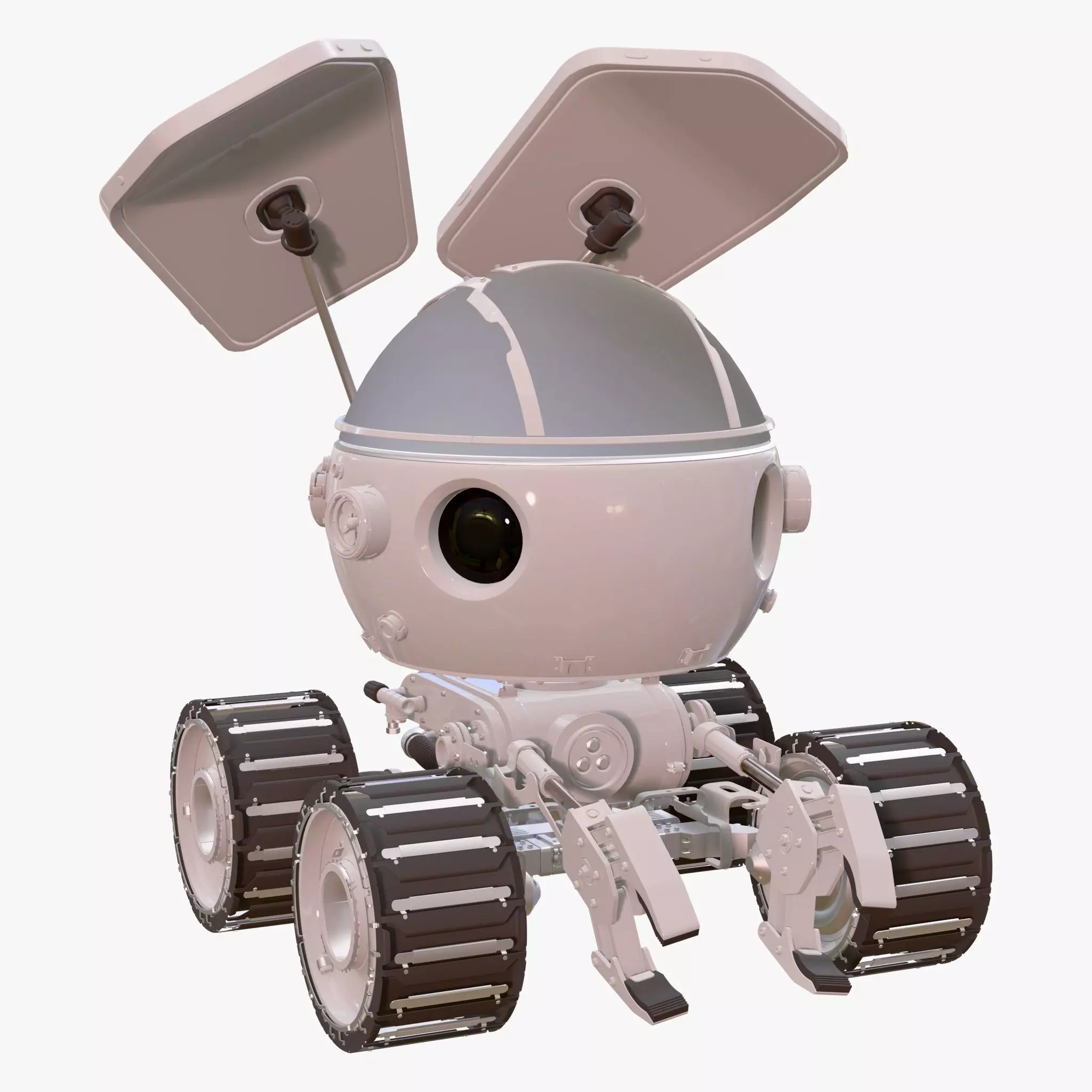 Sci-Fi Spherical Exploration Rover M1 3D model_5