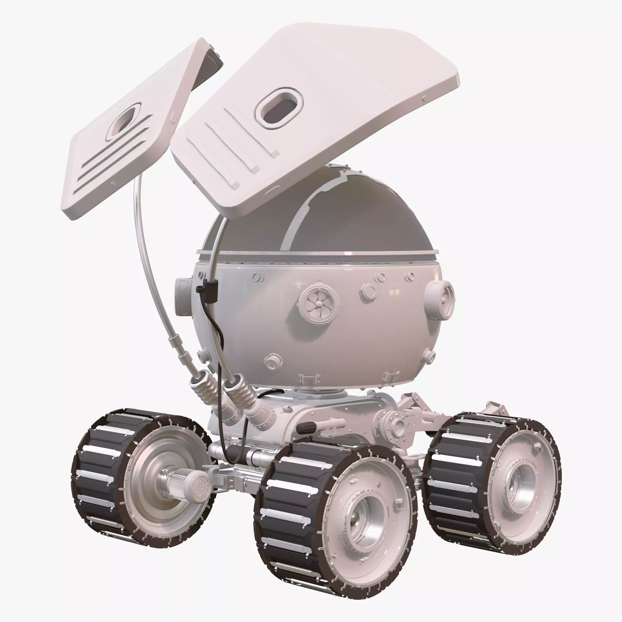 Sci-Fi Spherical Exploration Rover M1 3D model_1