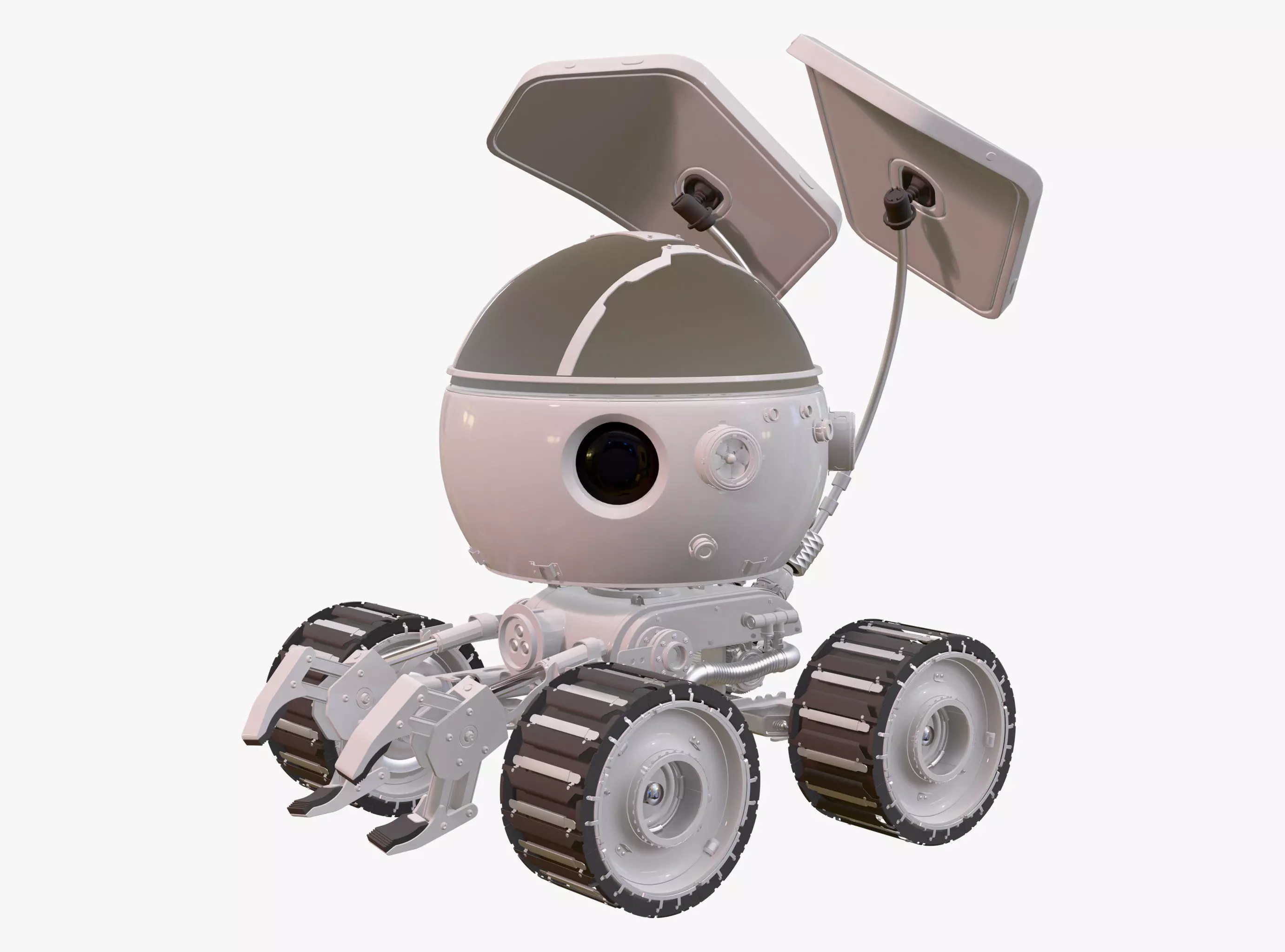 Sci-Fi Spherical Exploration Rover M1 3D model_0