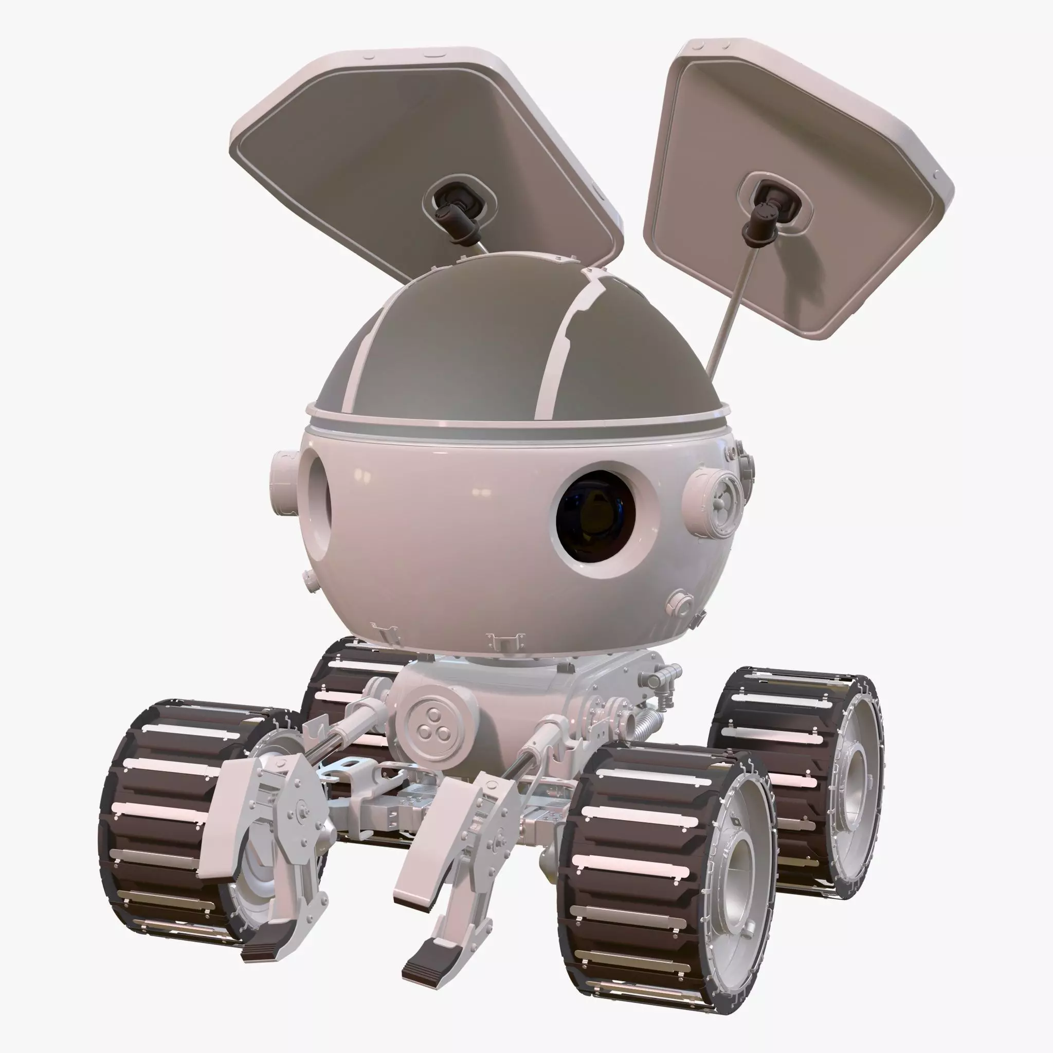 Sci-Fi Spherical Exploration Rover M1 3D model_3