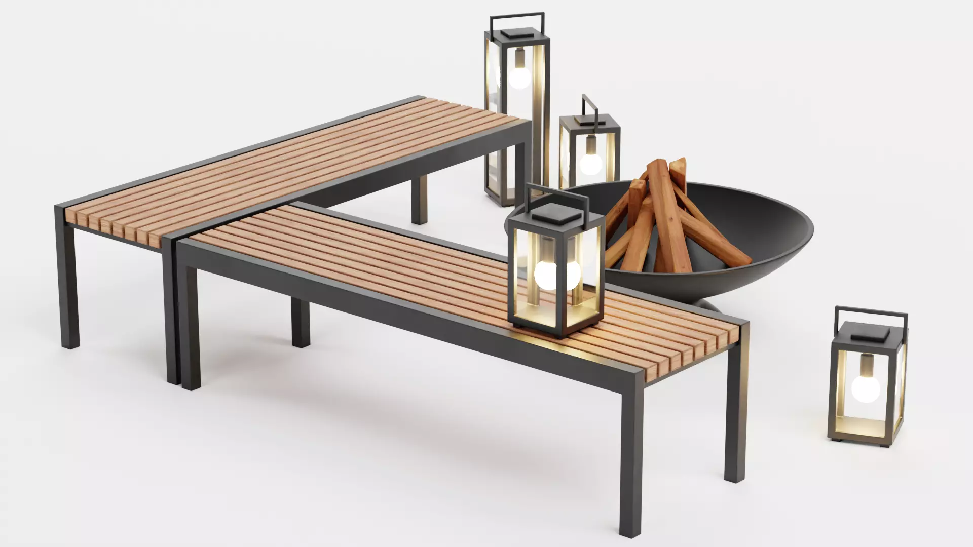 -Garden Setup V1- Low-poly 3D model_4