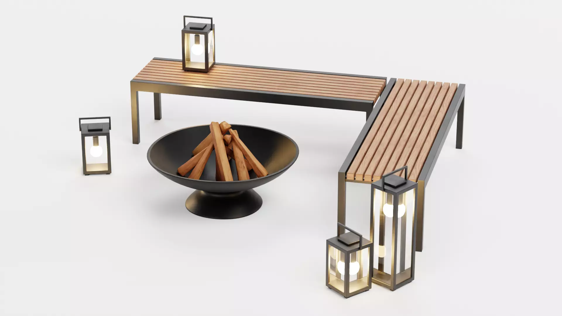 -Garden Setup V1- Low-poly 3D model_7