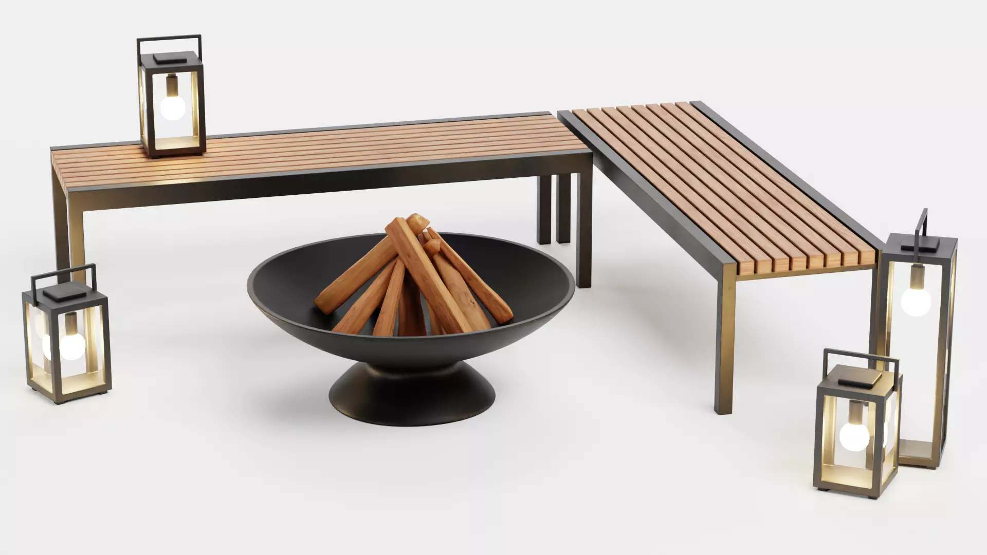 -Garden Setup V1- Low-poly 3D model_1