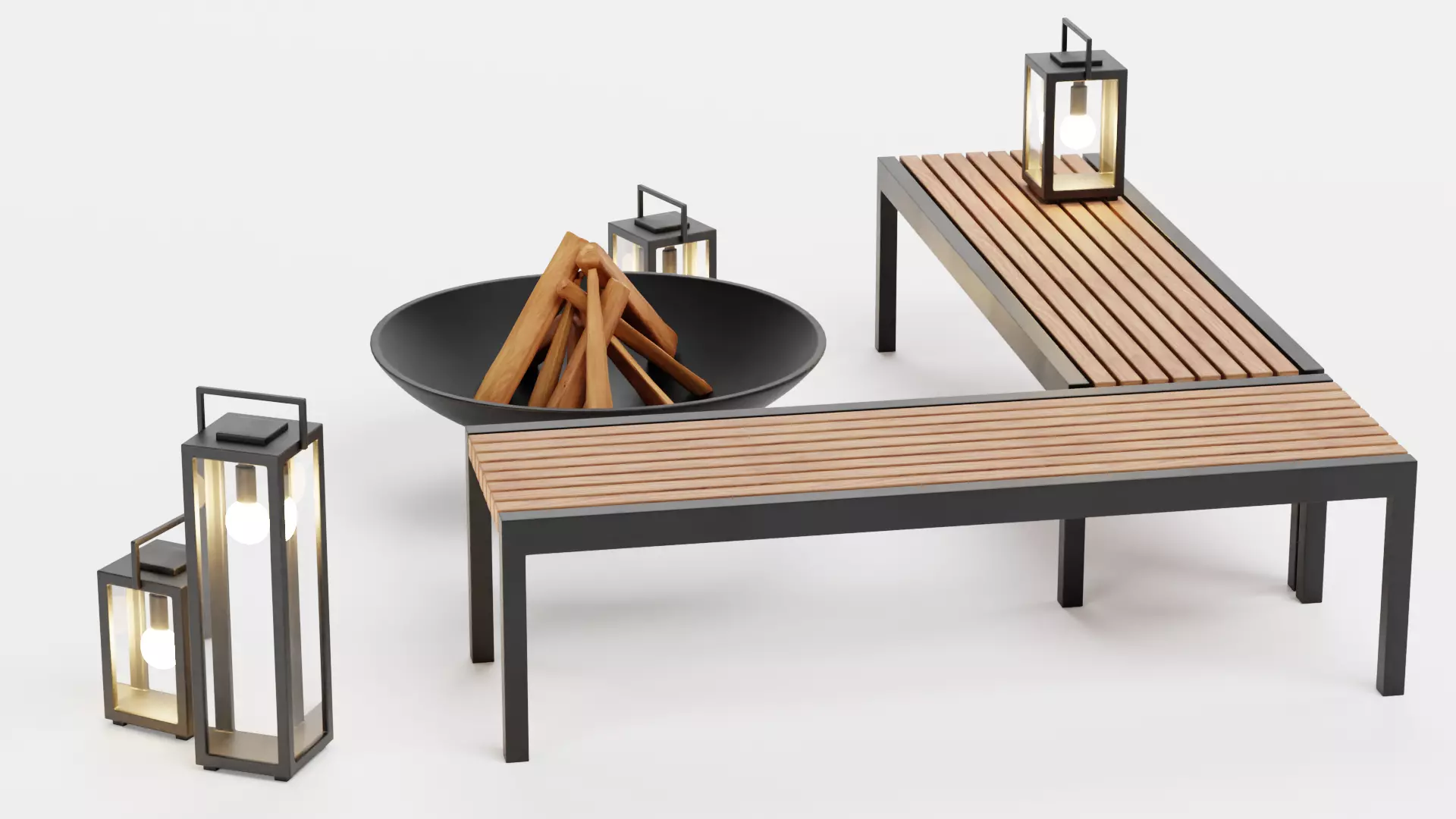 -Garden Setup V1- Low-poly 3D model_6