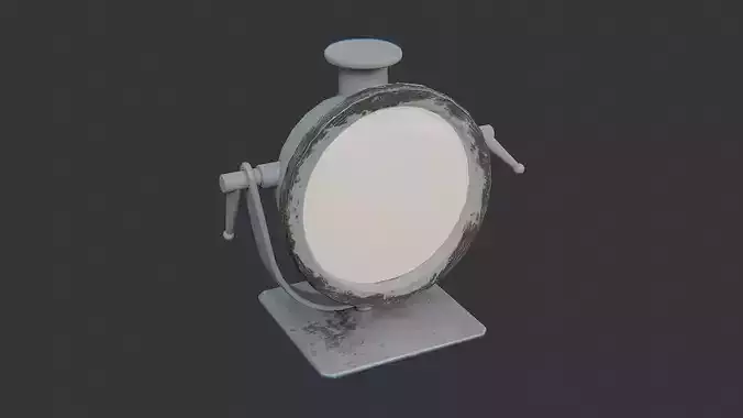 Industrial Floodlight with Round Reflector on Base