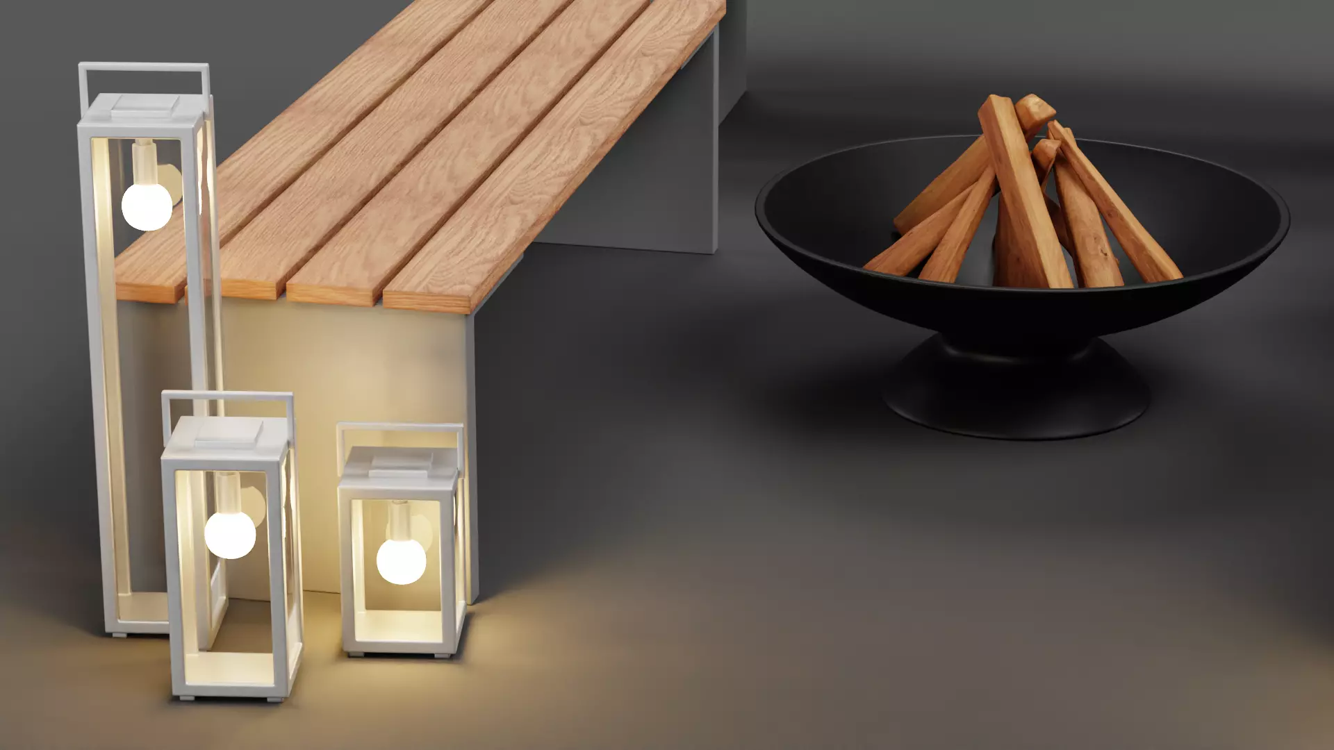 -Garden Setup V2- Low-poly 3D model_6