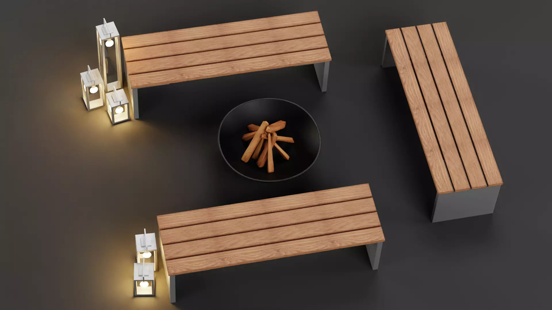 -Garden Setup V2- Low-poly 3D model_5