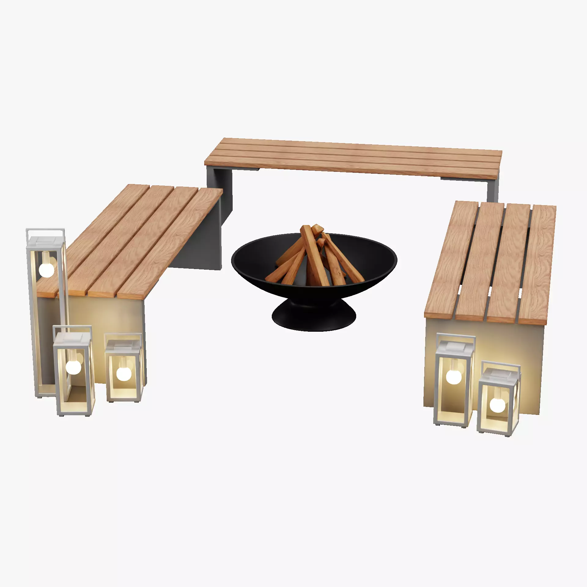 -Garden Setup V2- Low-poly 3D model_14