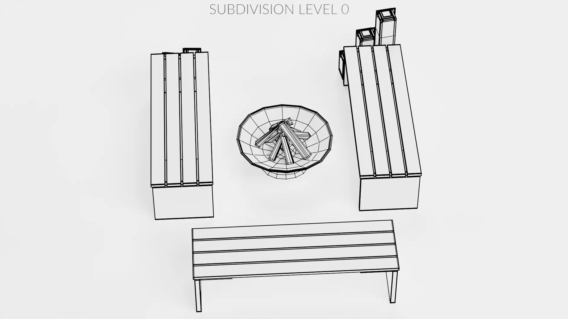 -Garden Setup V2- Low-poly 3D model_12