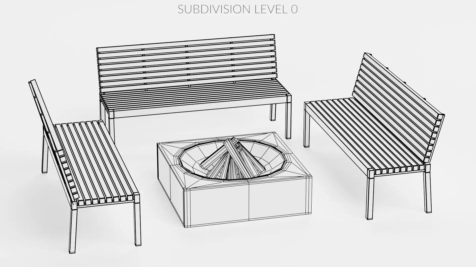 -Garden Setup V3- Low-poly 3D model_8