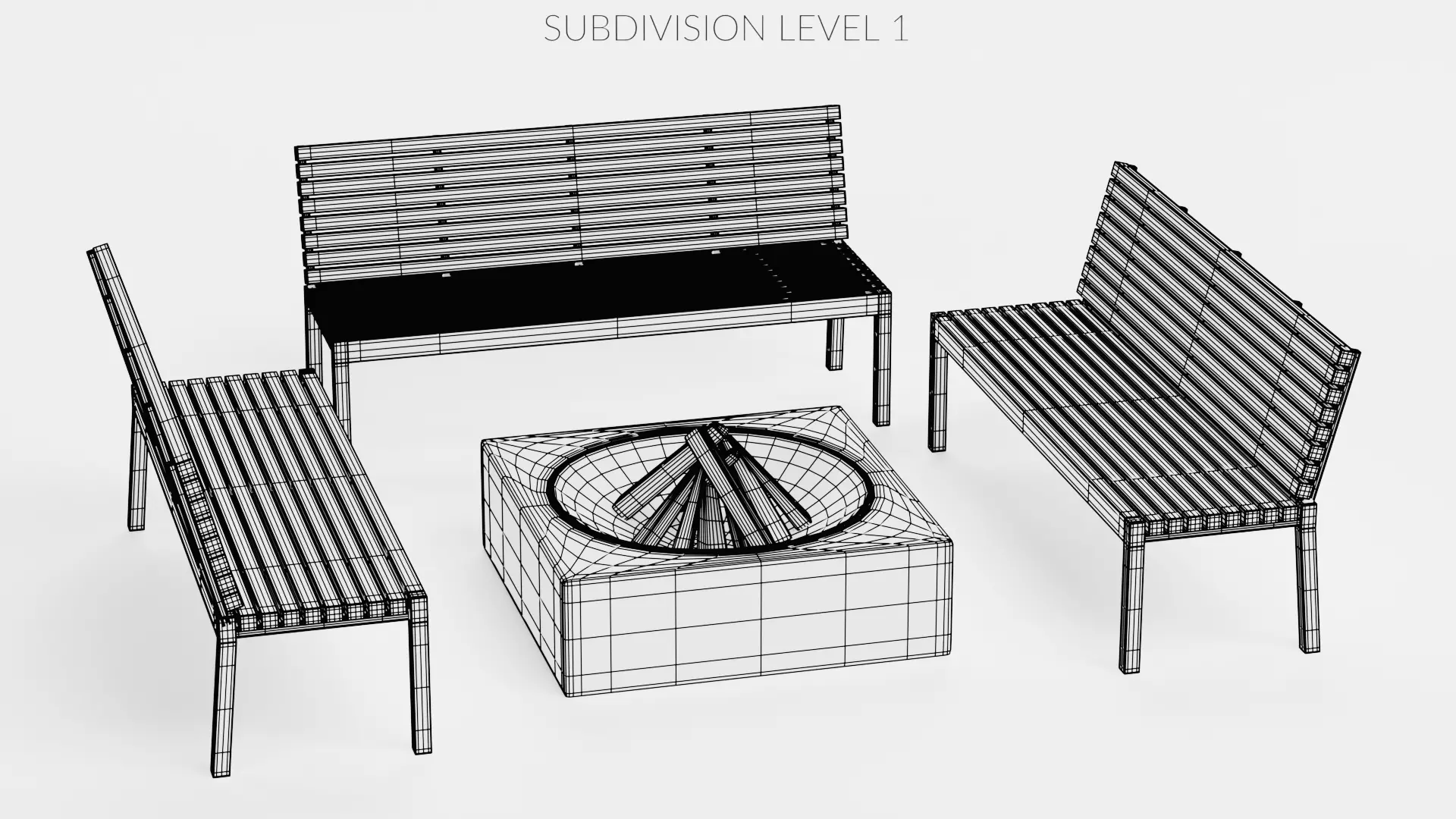 -Garden Setup V3- Low-poly 3D model_9