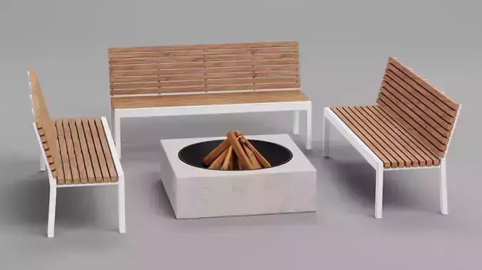 -Garden Setup V3- Low-poly 3D model