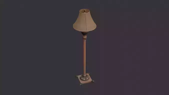 Tall Floor Lamp with Fabric Shade