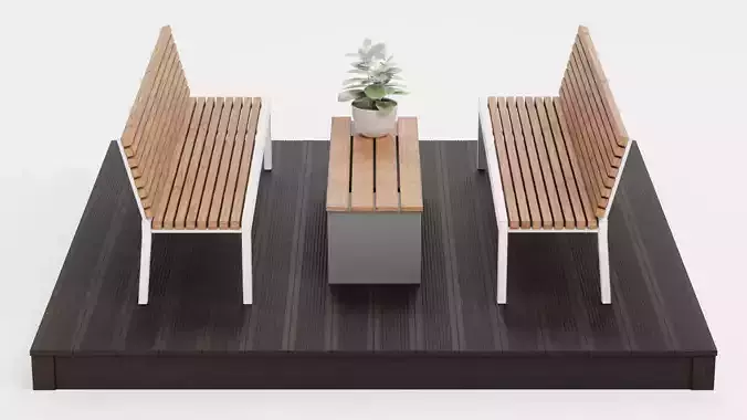 -Garden Setup V5- Low-poly 3D model