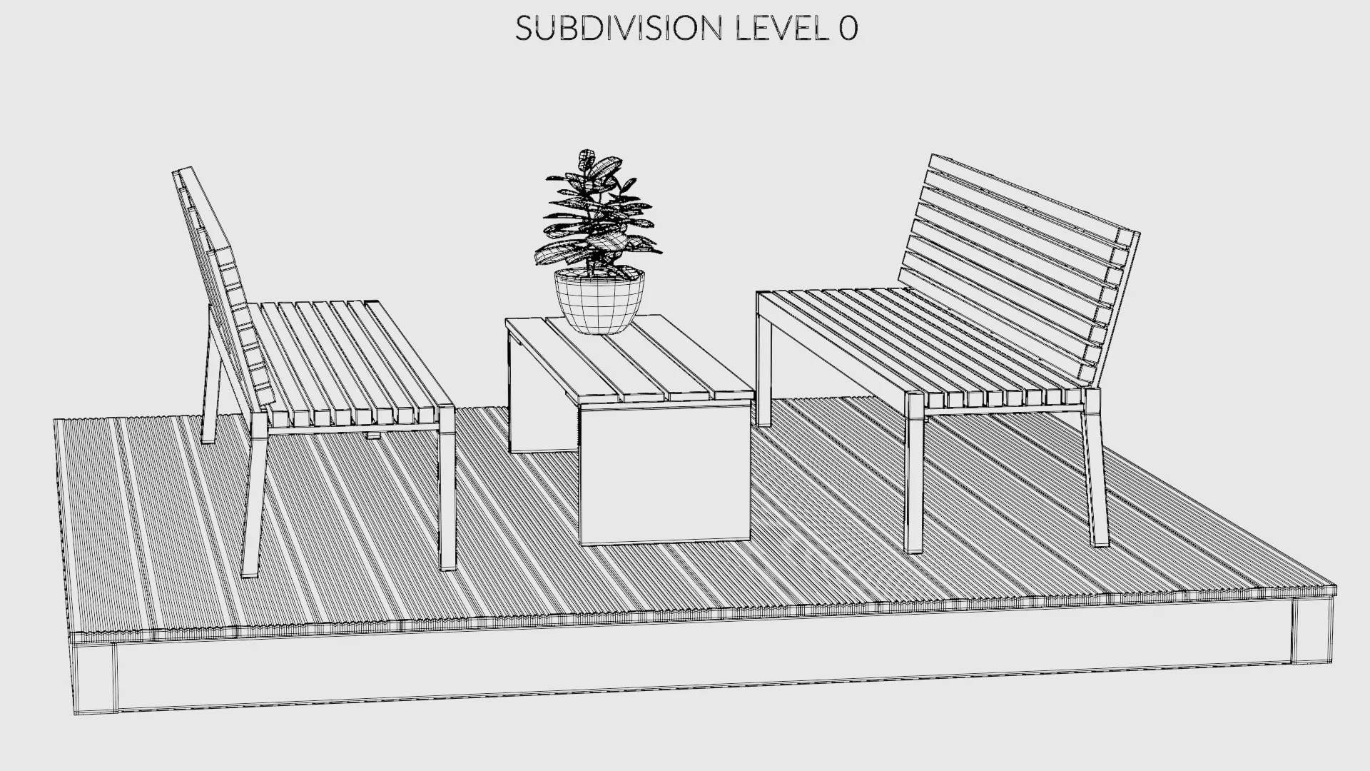 -Garden Setup V5- Low-poly 3D model_11