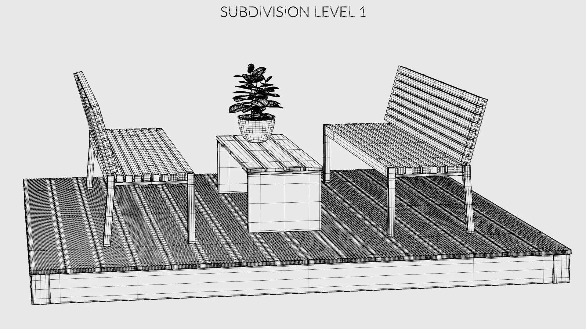 -Garden Setup V5- Low-poly 3D model_12