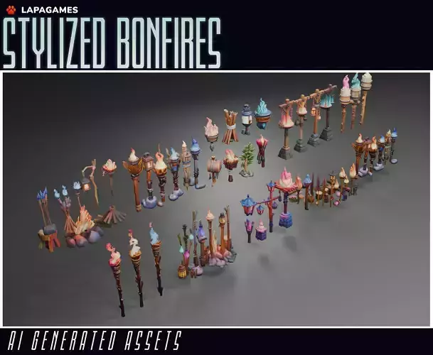Stylized Bonfires