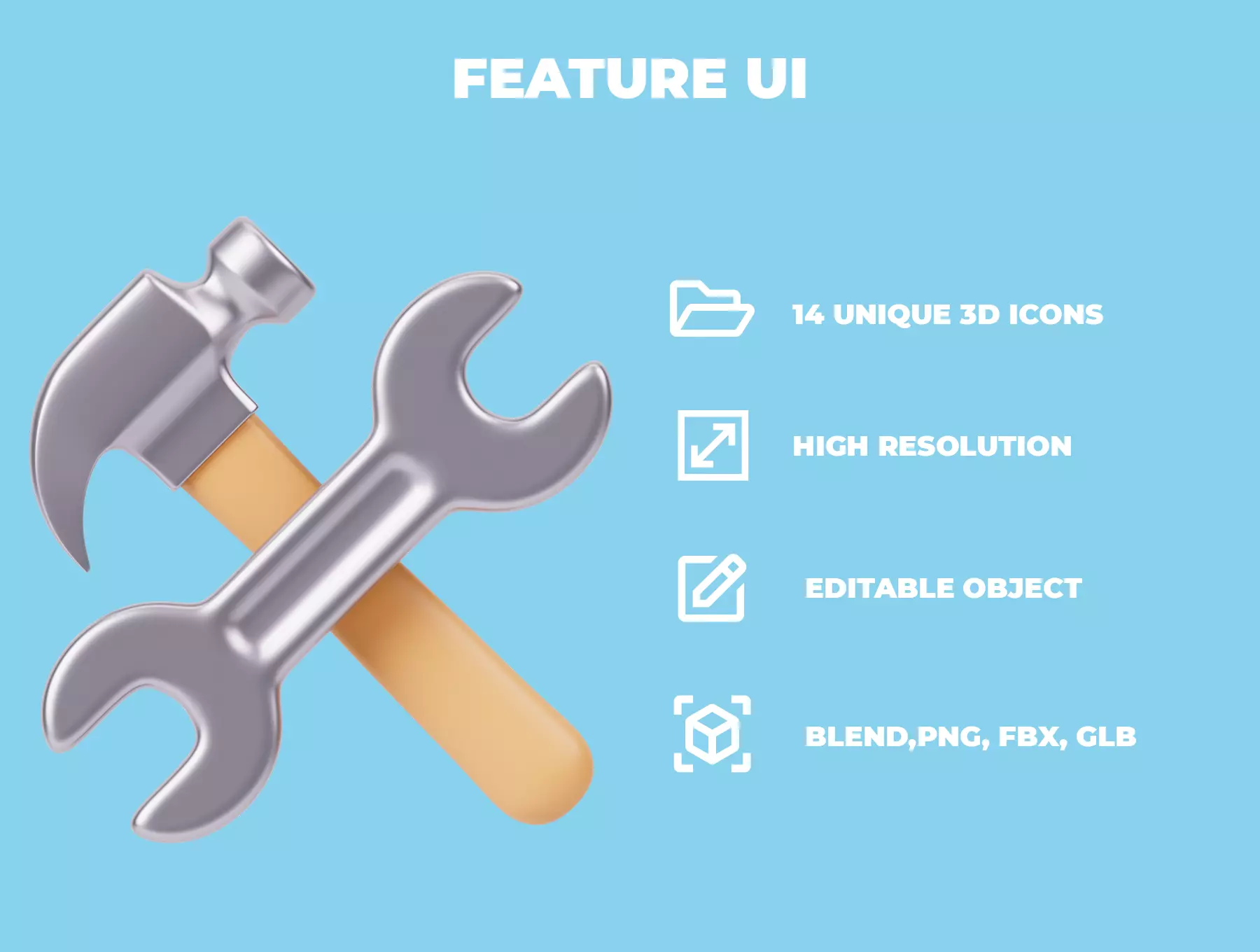 Home Tools 3D Icon Pack 3D model_1