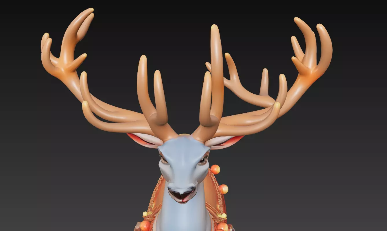 Mystic Reindeer - Fantasy Holiday 3D Model 3D print model_2