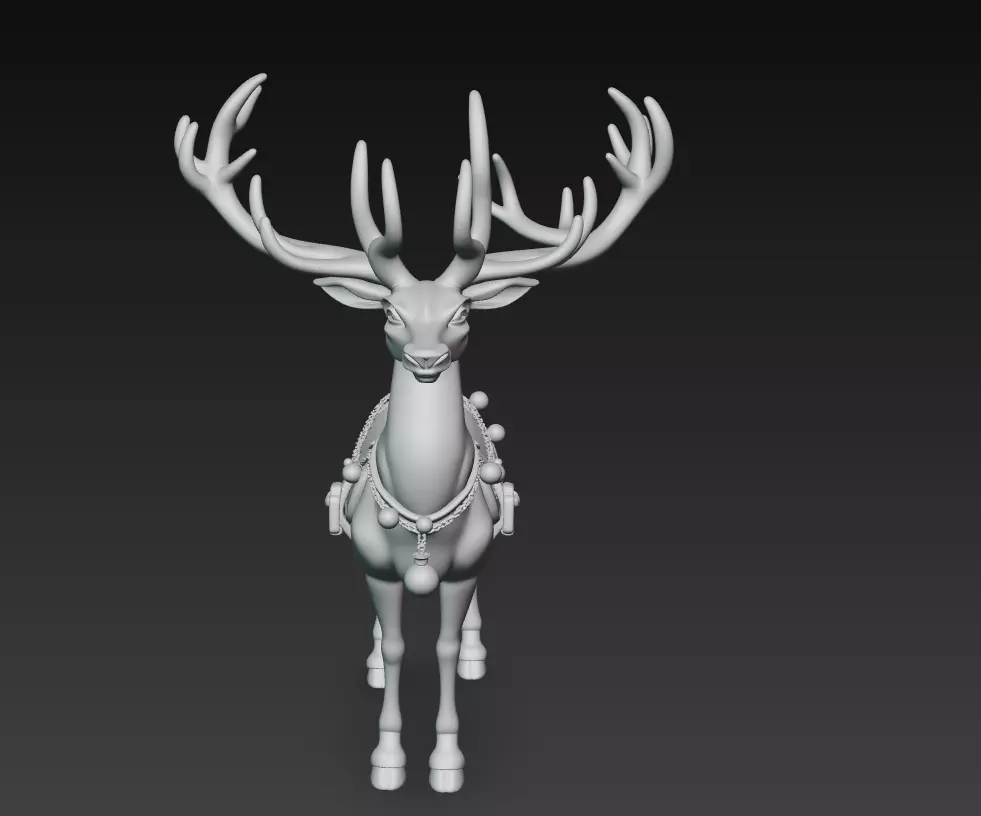 Mystic Reindeer - Fantasy Holiday 3D Model 3D print model_7