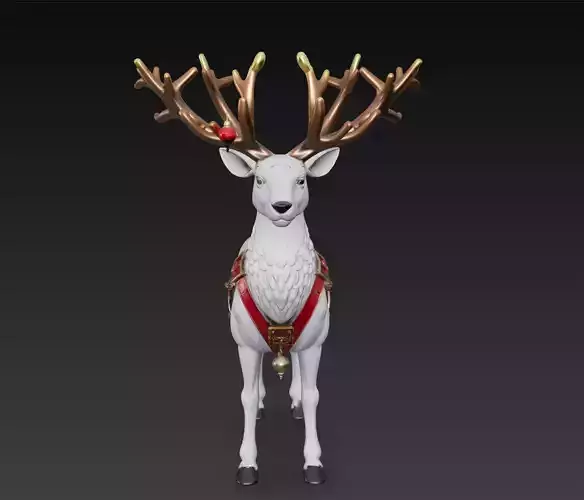 Regal Reindeer - Christmas Holiday 3D Model 3D print model