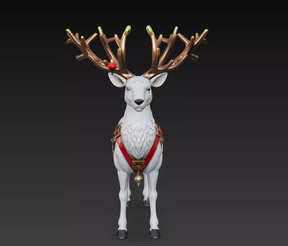 Regal Reindeer - Christmas Holiday 3D Model 3D print model_0