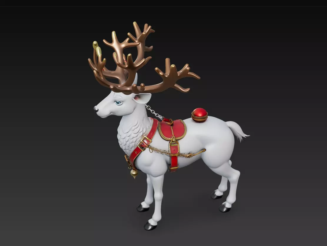 Regal Reindeer - Christmas Holiday 3D Model 3D print model_3