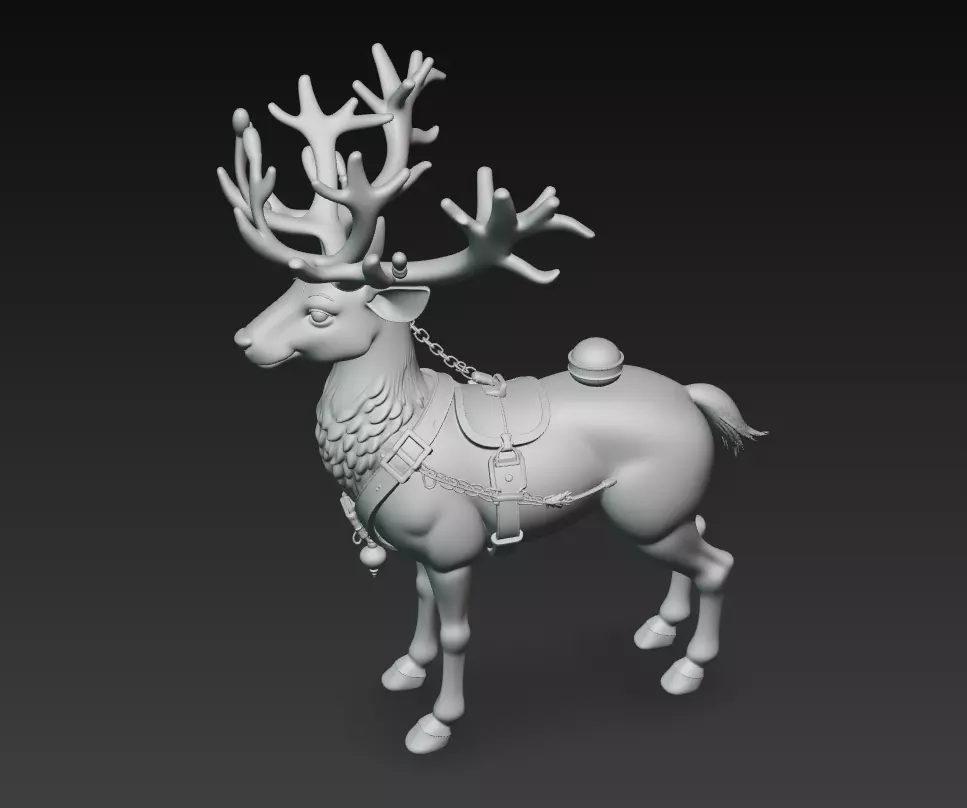 Regal Reindeer - Christmas Holiday 3D Model 3D print model_6