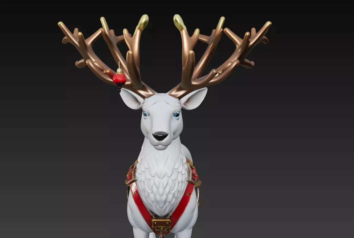 Regal Reindeer - Christmas Holiday 3D Model 3D print model_2