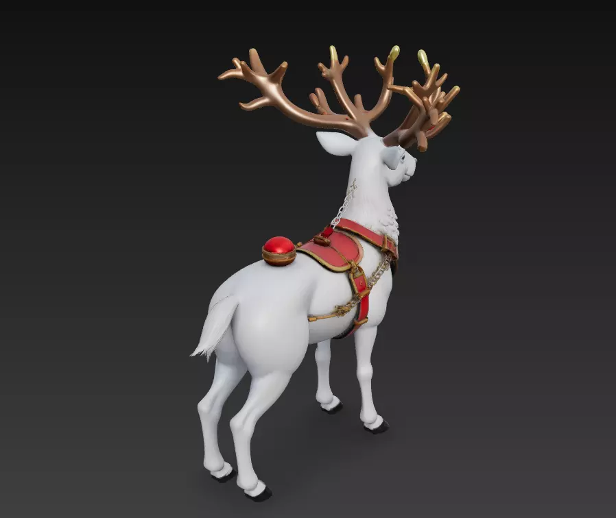 Regal Reindeer - Christmas Holiday 3D Model 3D print model_4