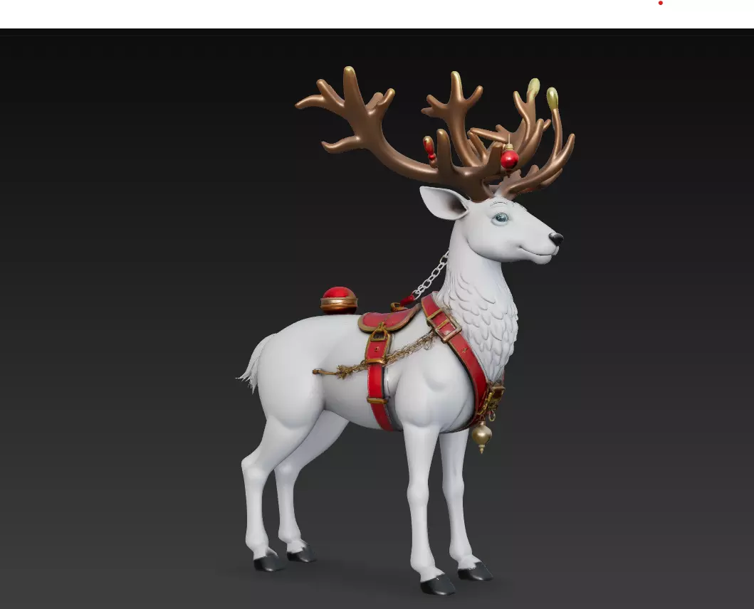 Regal Reindeer - Christmas Holiday 3D Model 3D print model_1