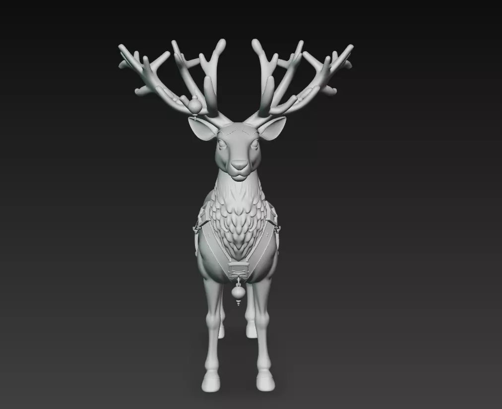 Regal Reindeer - Christmas Holiday 3D Model 3D print model_5