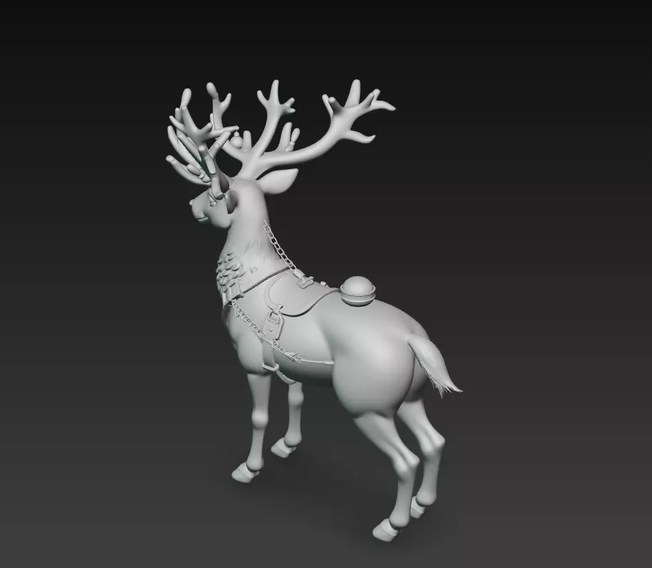 Regal Reindeer - Christmas Holiday 3D Model 3D print model_8