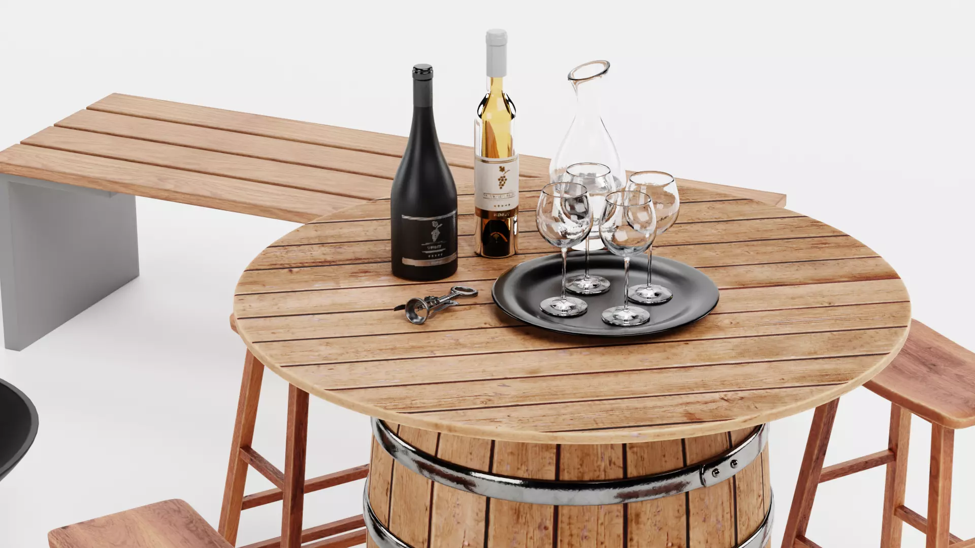 -Garden Setup V8- Low-poly 3D model_6