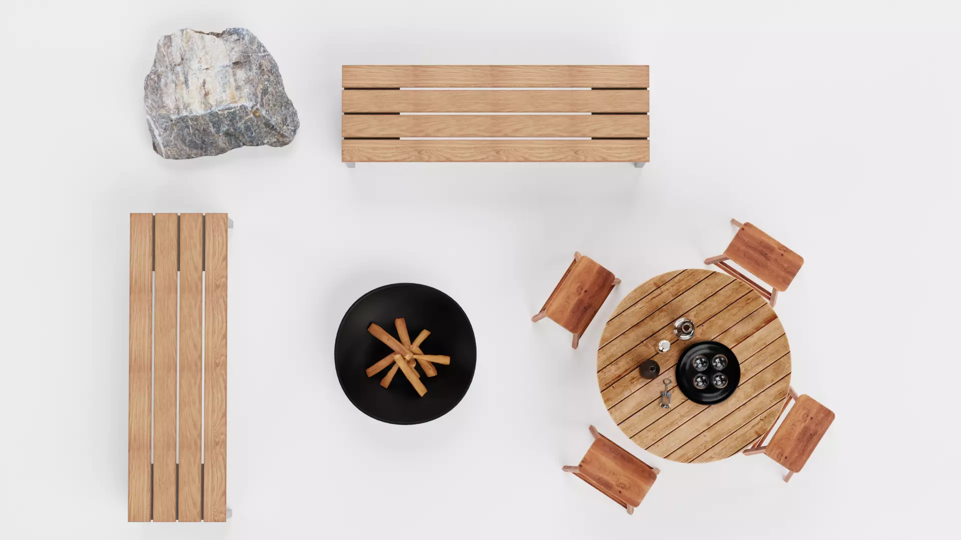 -Garden Setup V8- Low-poly 3D model_2