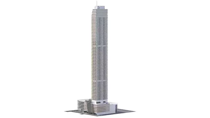 Generic High Rise building for exterior city scene 3D model 3