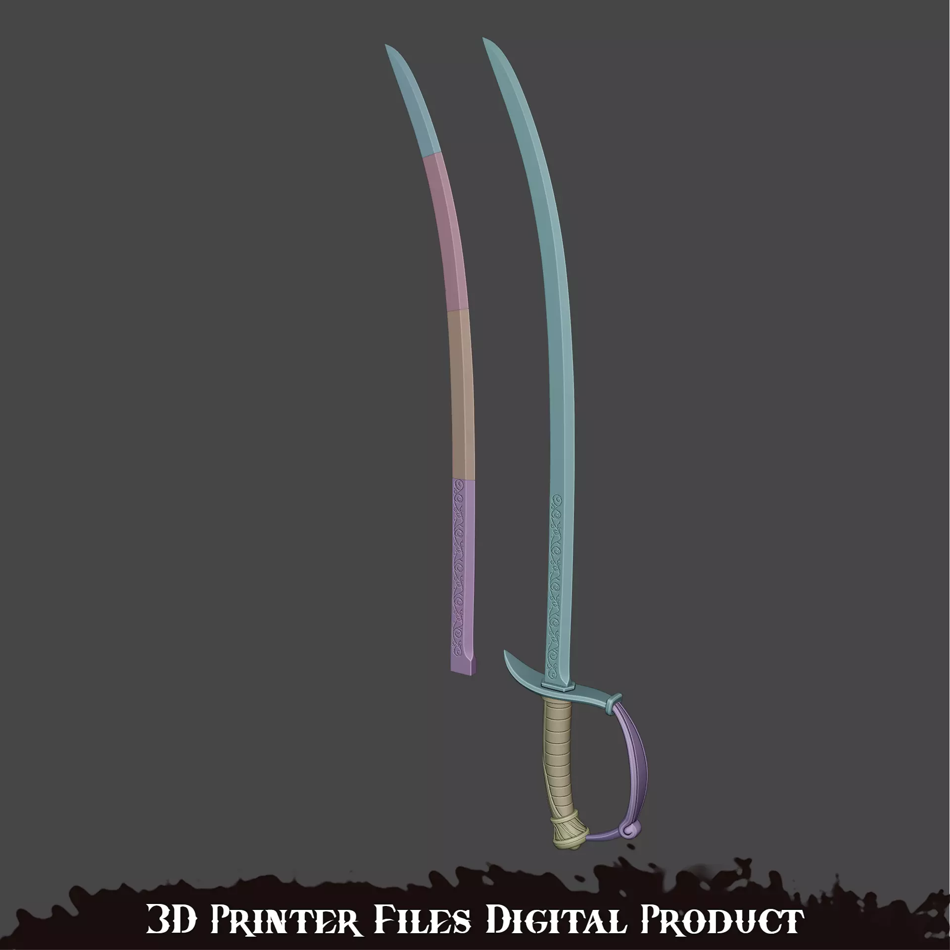 Fantasy Puppet Saber Pinocchio Cosplay Sword Lies P 3D print model_9