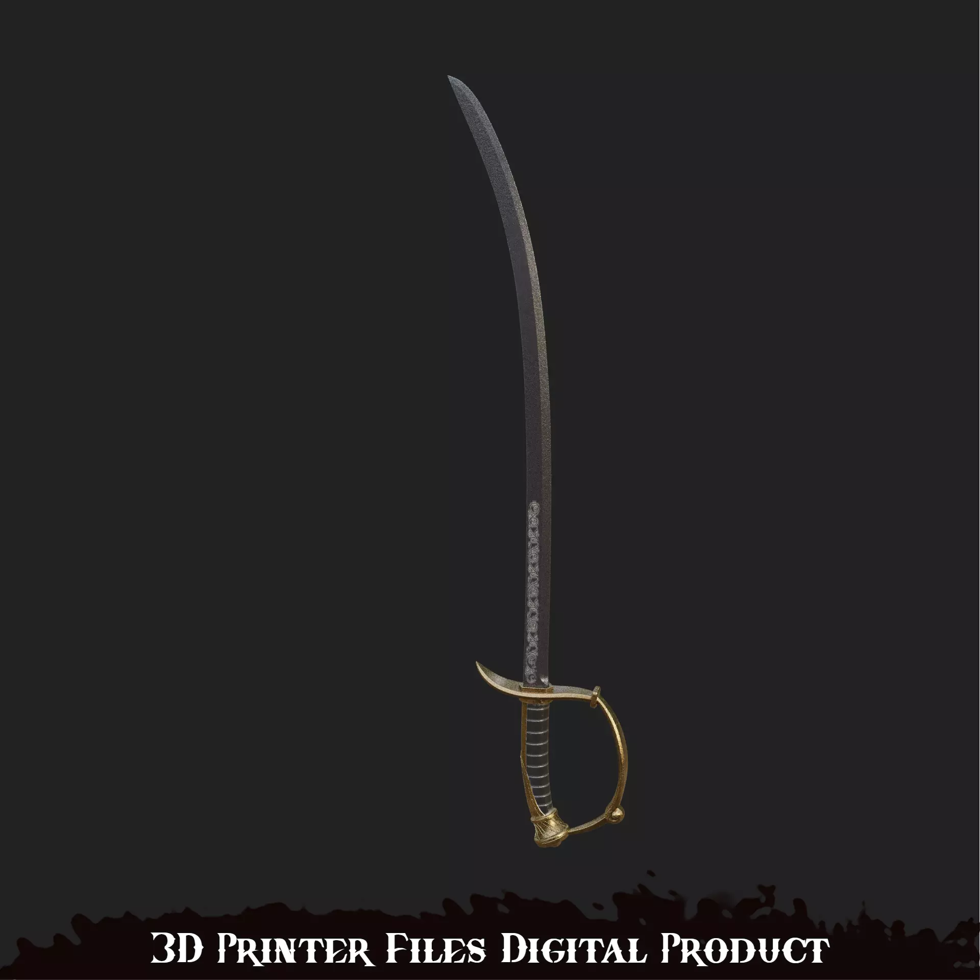 Fantasy Puppet Saber Pinocchio Cosplay Sword Lies P 3D print model_4