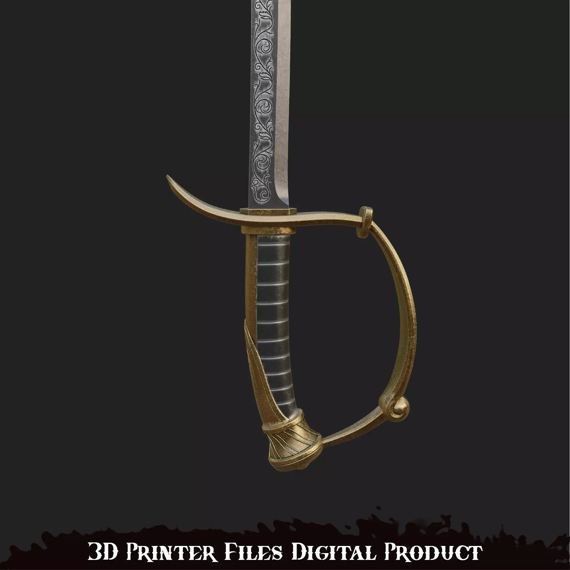 Fantasy Puppet Saber Pinocchio Cosplay Sword Lies P 3D print model_7