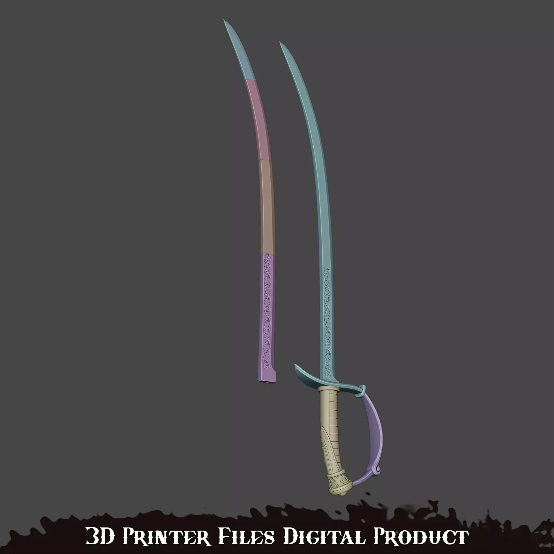 Fantasy Puppet Saber Pinocchio Cosplay Sword Lies P 3D print model_2