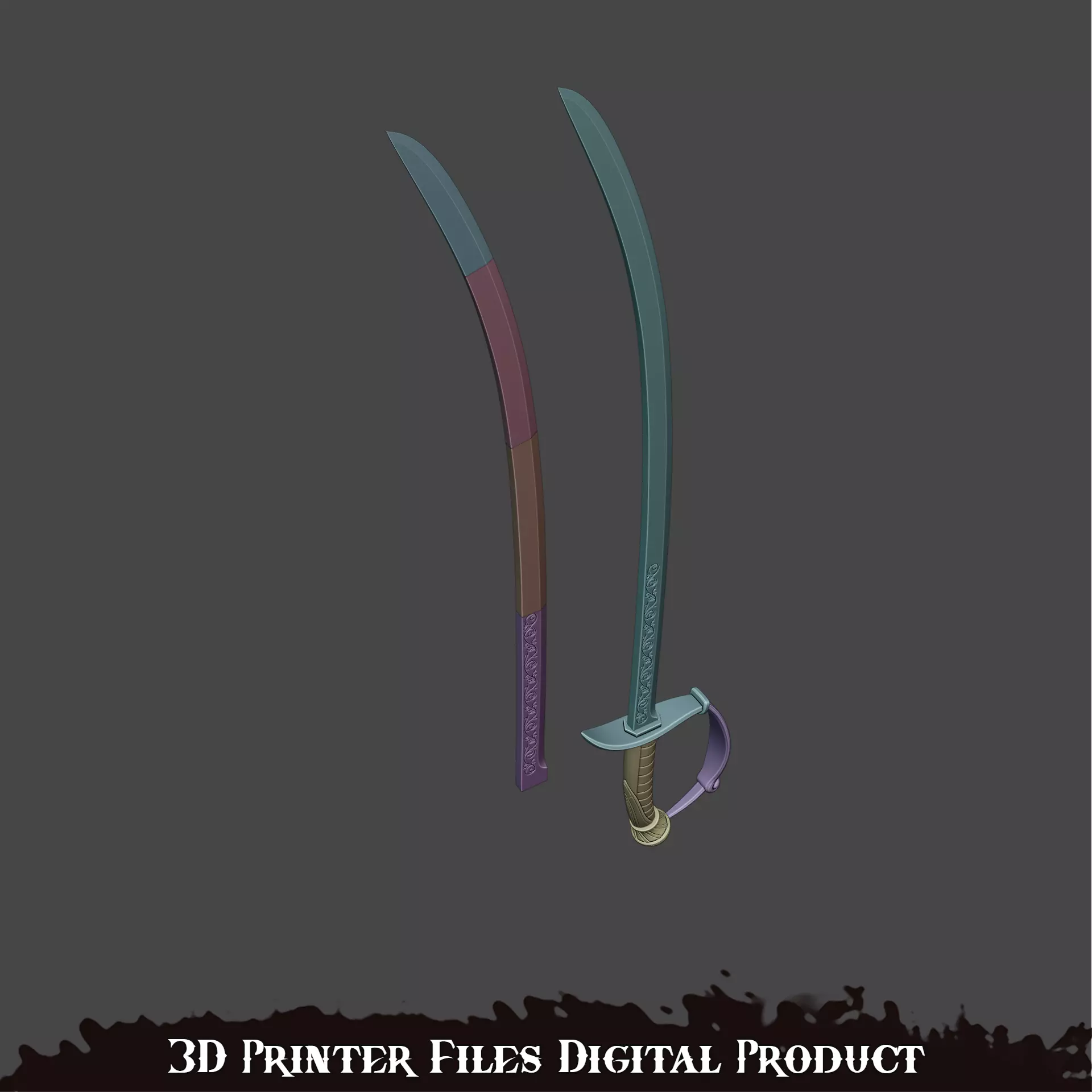 Fantasy Puppet Saber Pinocchio Cosplay Sword Lies P 3D print model_11