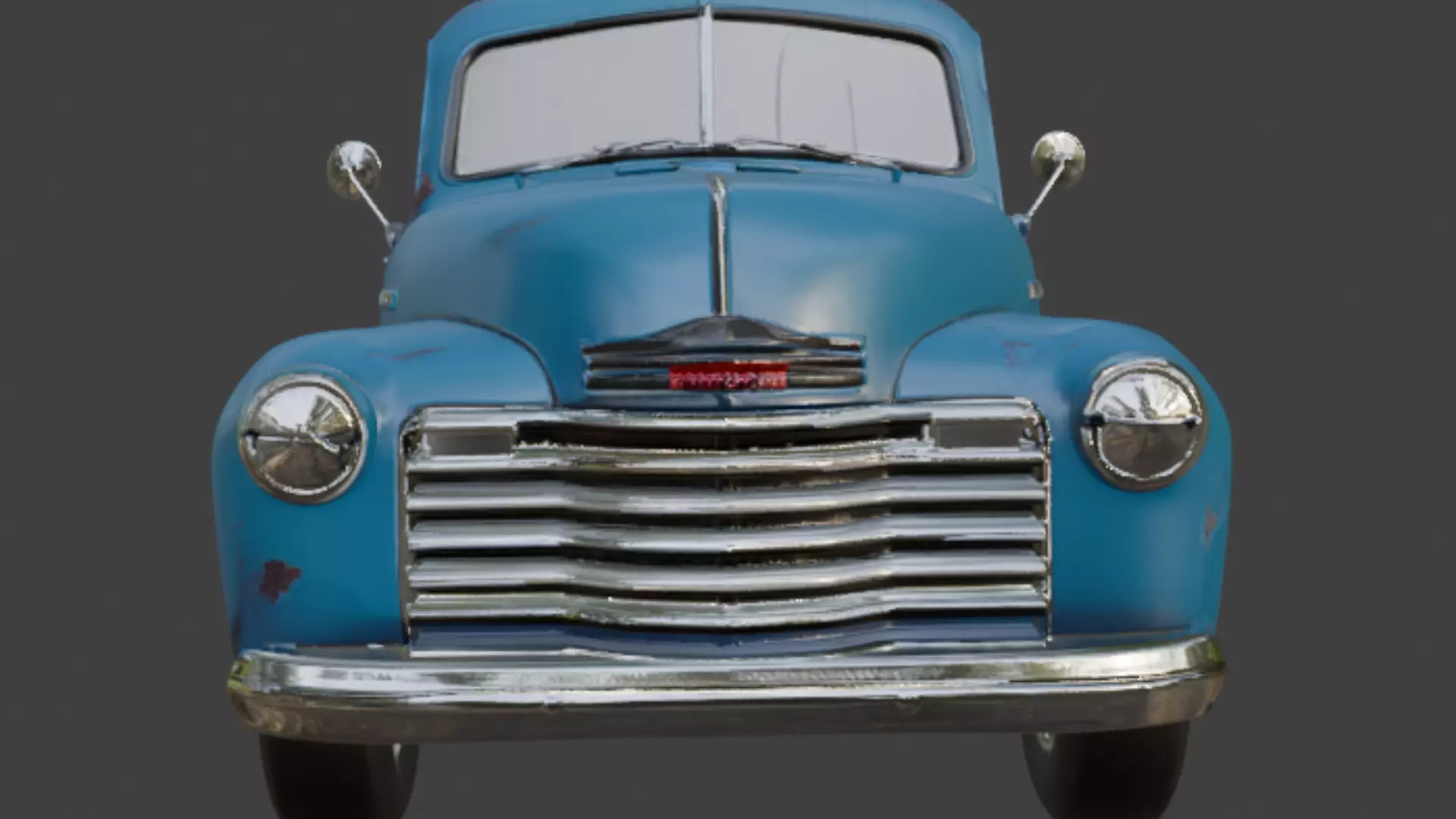 Old scratched Pickup Truck 3D Model 3D model_6