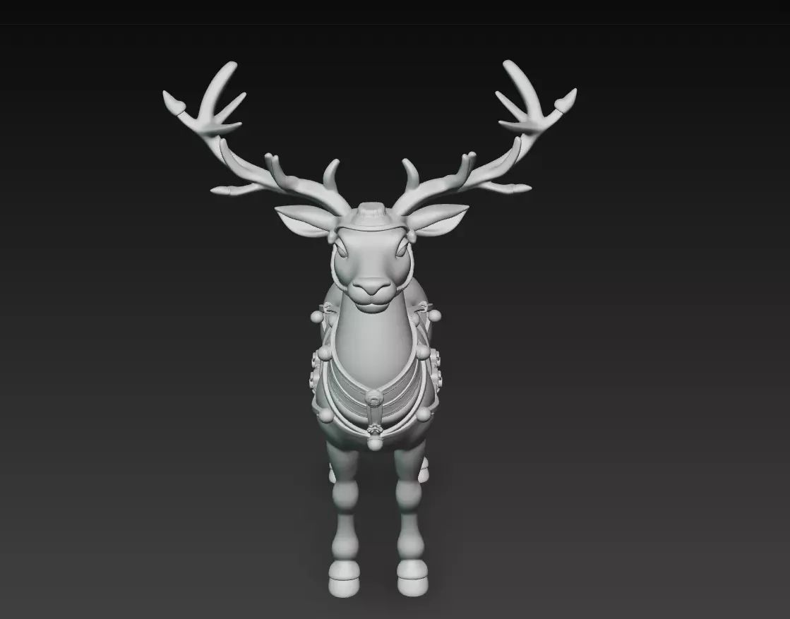 Festive Reindeer - Christmas Holiday 3D Model 3D print model_9