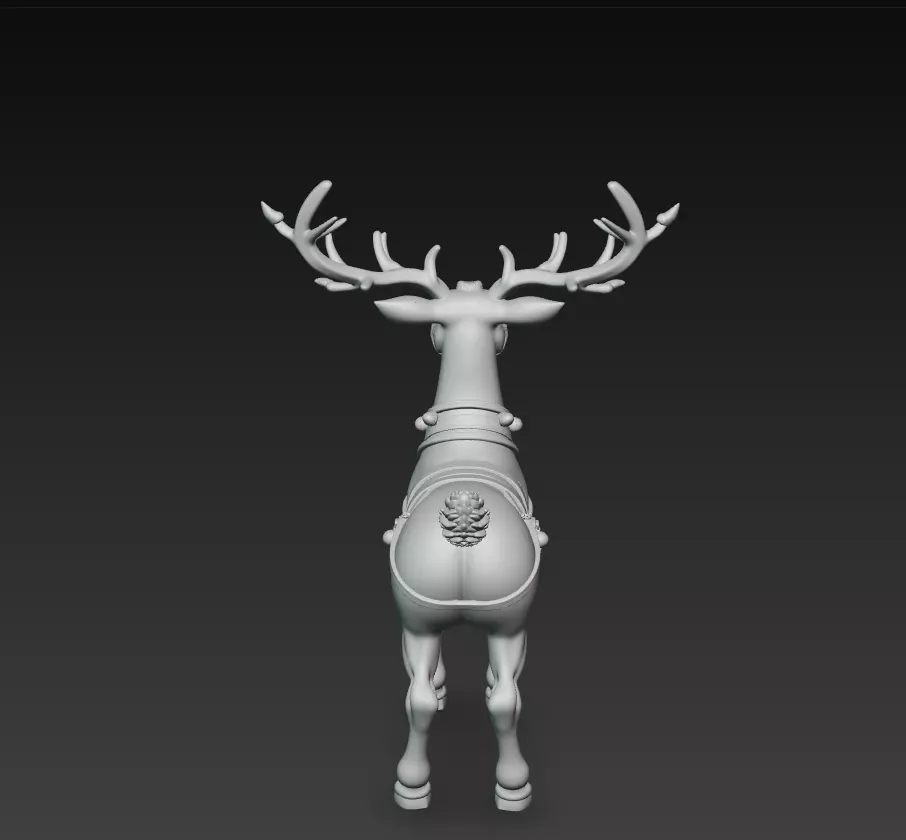 Festive Reindeer - Christmas Holiday 3D Model 3D print model_6